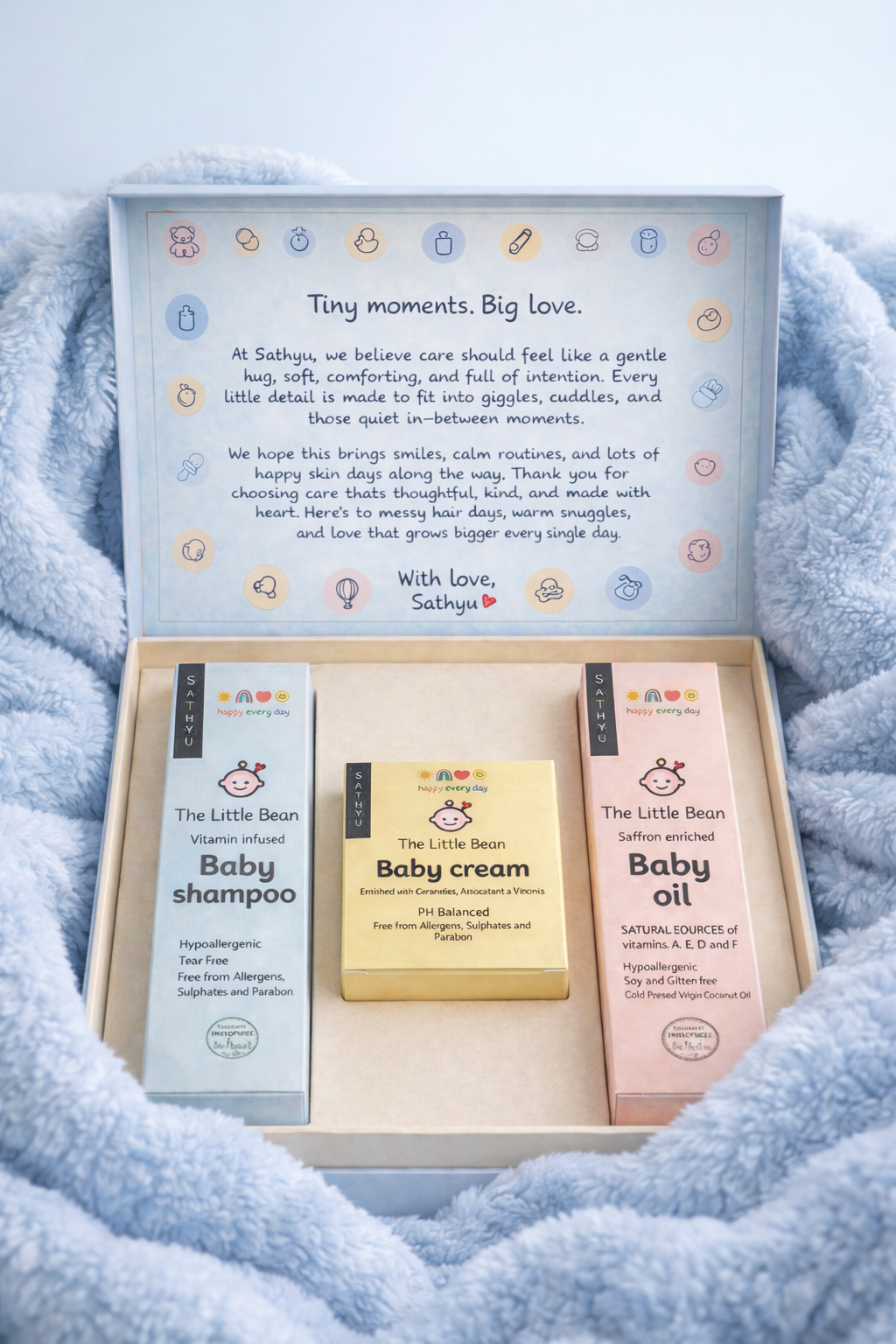 The little bean (combo pack) shampoo, oil and butter