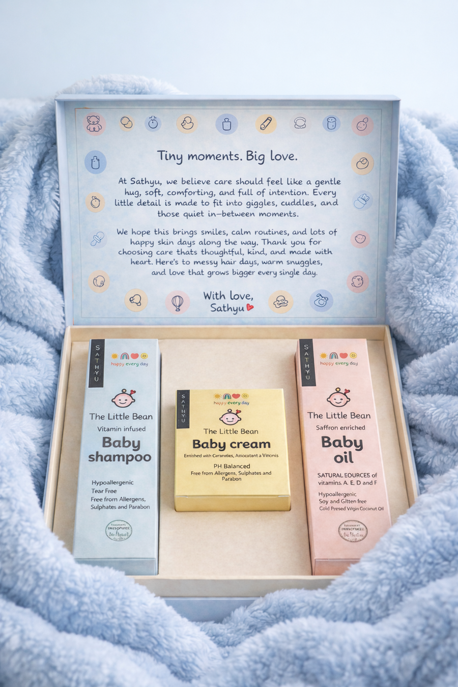 The little bean (combo pack) shampoo, oil and butter