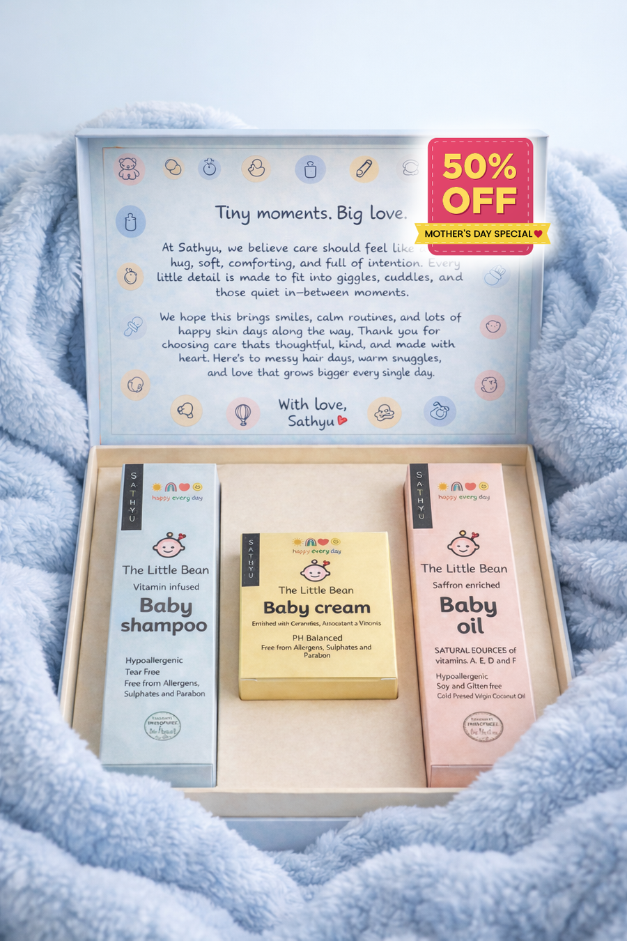 The little bean (combo pack) shampoo, oil and butter